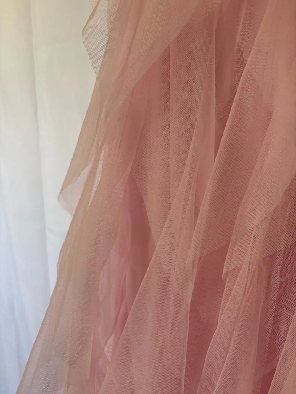 Pink Tulle Ruffle Midi Skirt - Size M - Picture 2 of 4